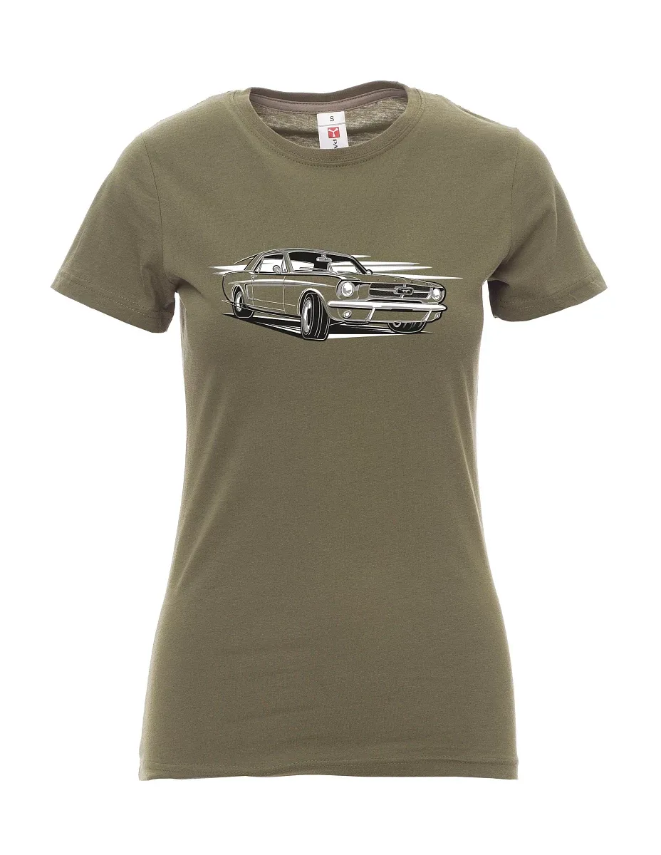 Khaki T-Shirt für Damen Mustang