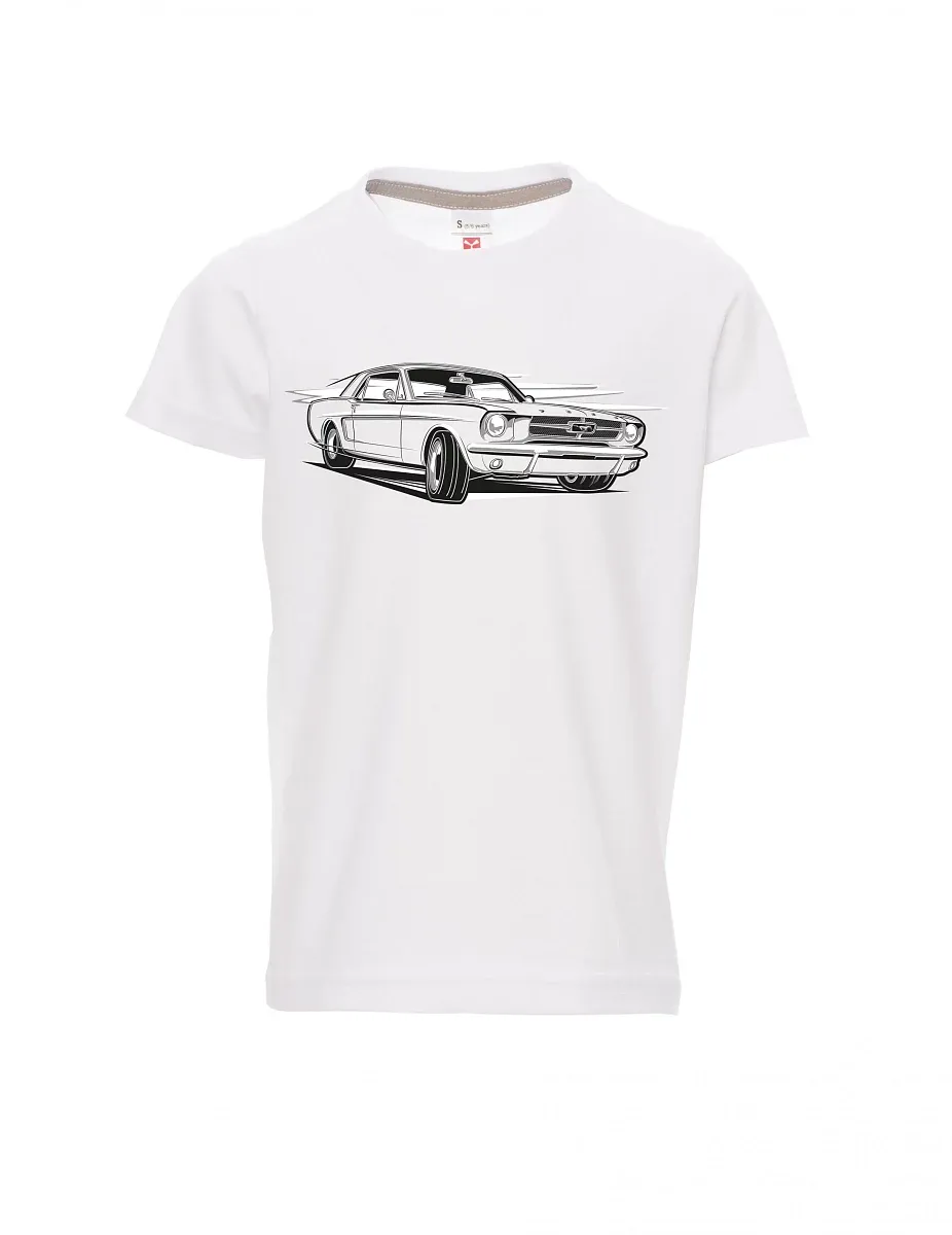 Weißes Kinder T-Shirt Mustang