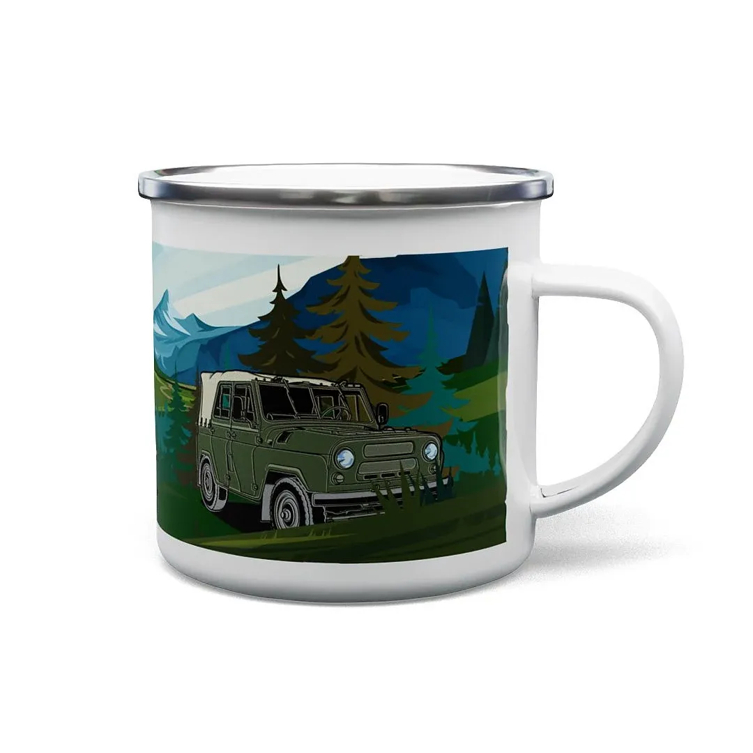 Emaille-Tasse UAZ 469 330 ml
