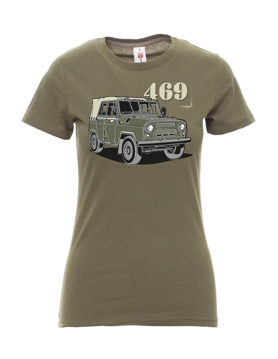 Khaki T-Shirt für Damen UAZ 469  CZ