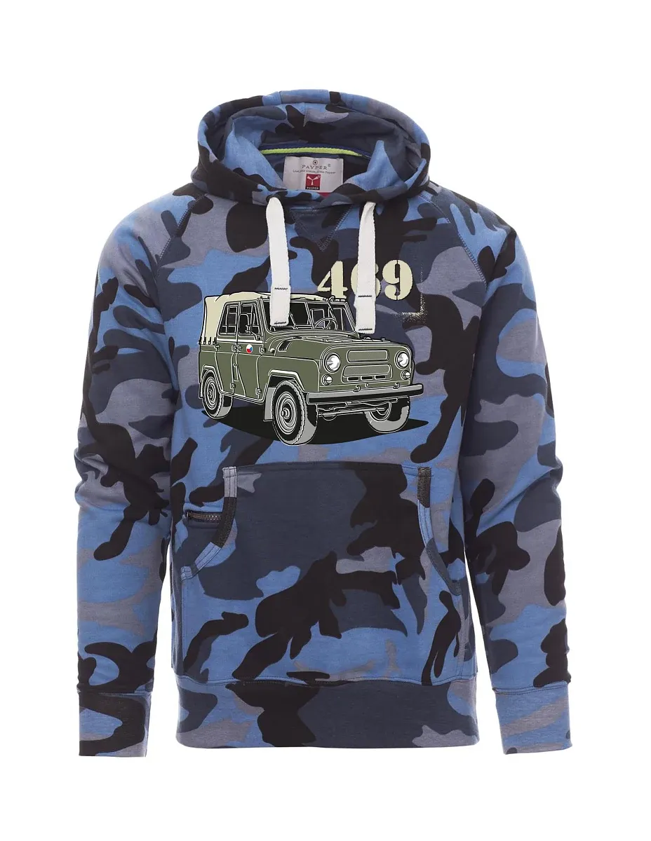 Tarnung blaues Sweatshirt für Männer UAZ 469  CZ