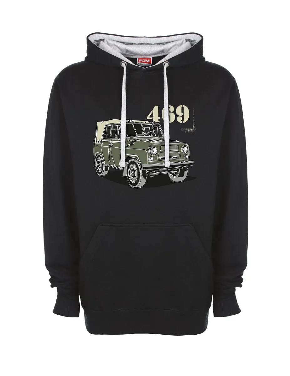 Grau-schwarzes Sweatshirt UAZ 469