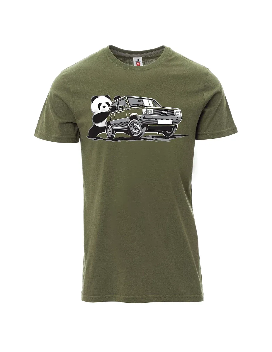 Khaki T-Shirt für Männer Der italienische Veteran F Panda