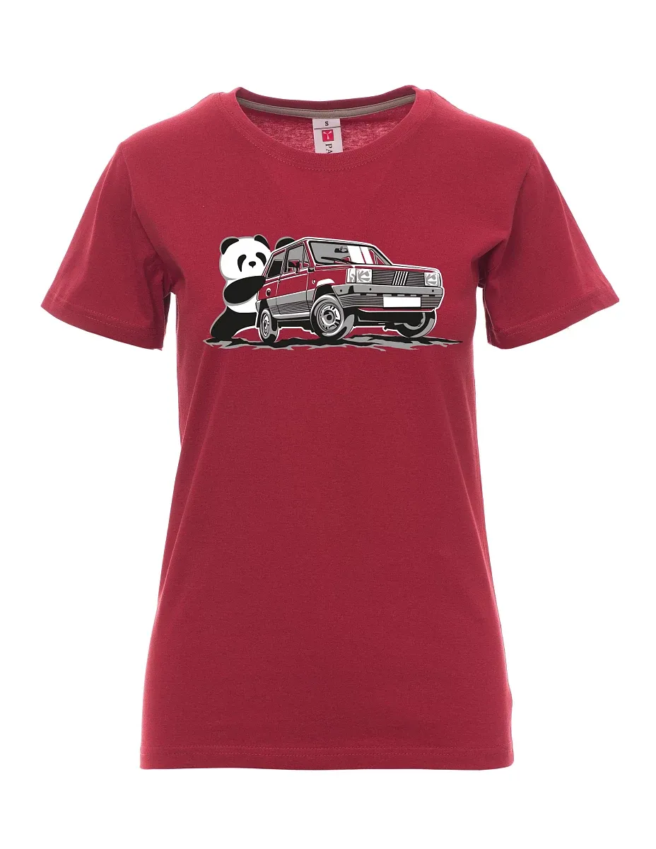 Bordeaux T-Shirt für Damen Der italienische Veteran F Panda