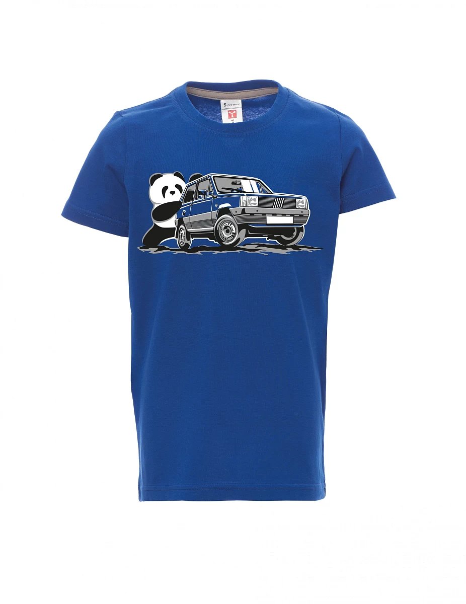 Blaues Kinder T-Shirt Der italienische Veteran F Panda