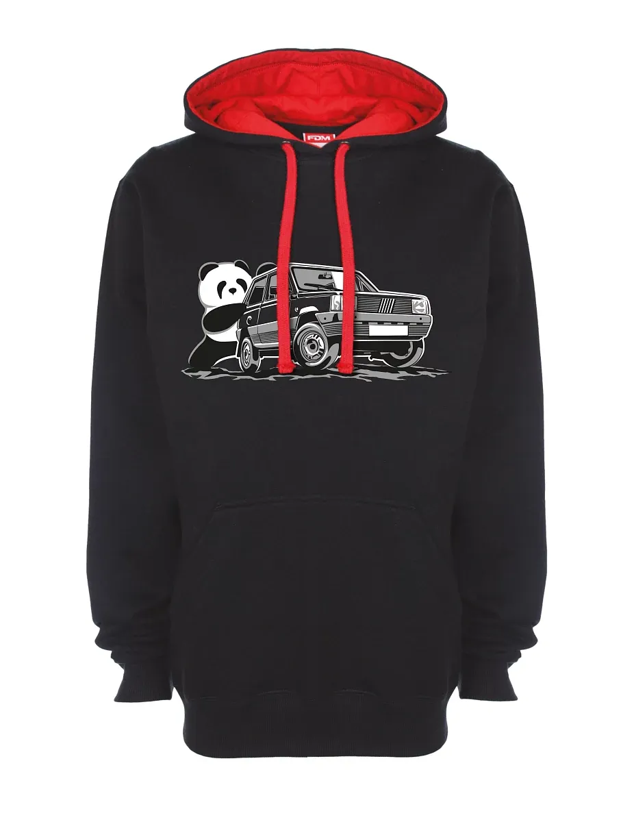 Rot-schwarzes Sweatshirt Der italienische Veteran F Panda