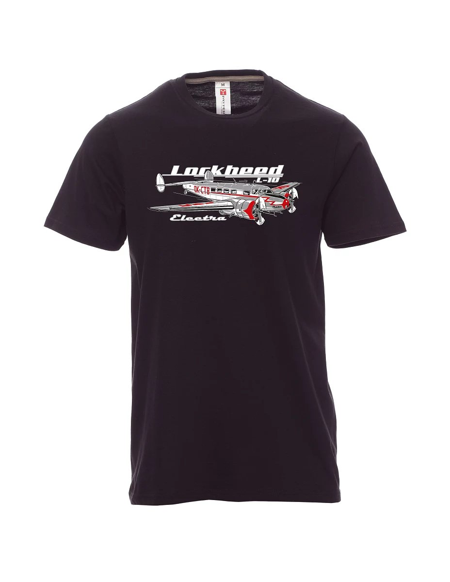Schwarzes T-Shirt für Männer Lockheed L-10