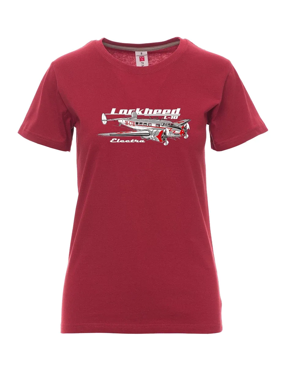 Bordeaux T-Shirt für Damen Lockheed L-10