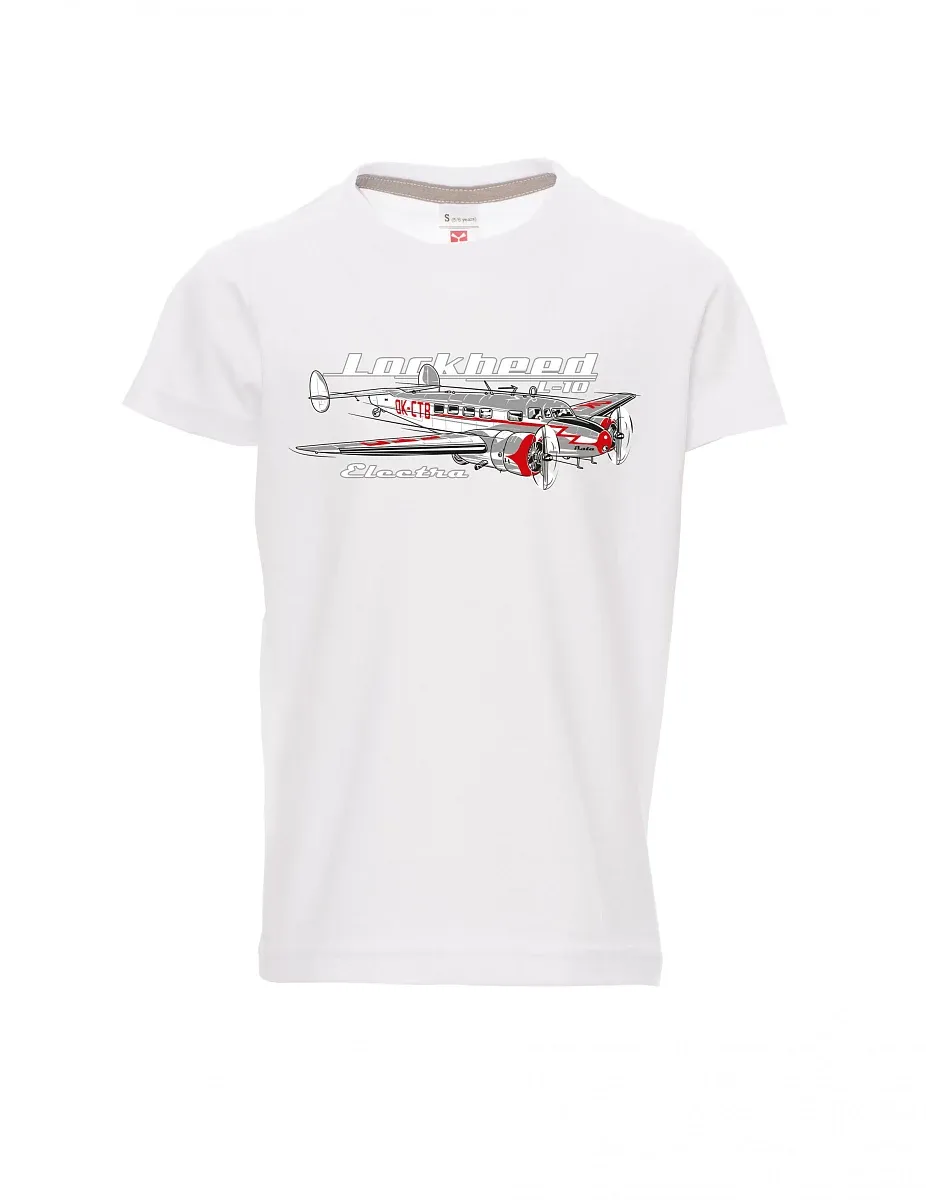Weißes Kinder T-Shirt Lockheed L-10