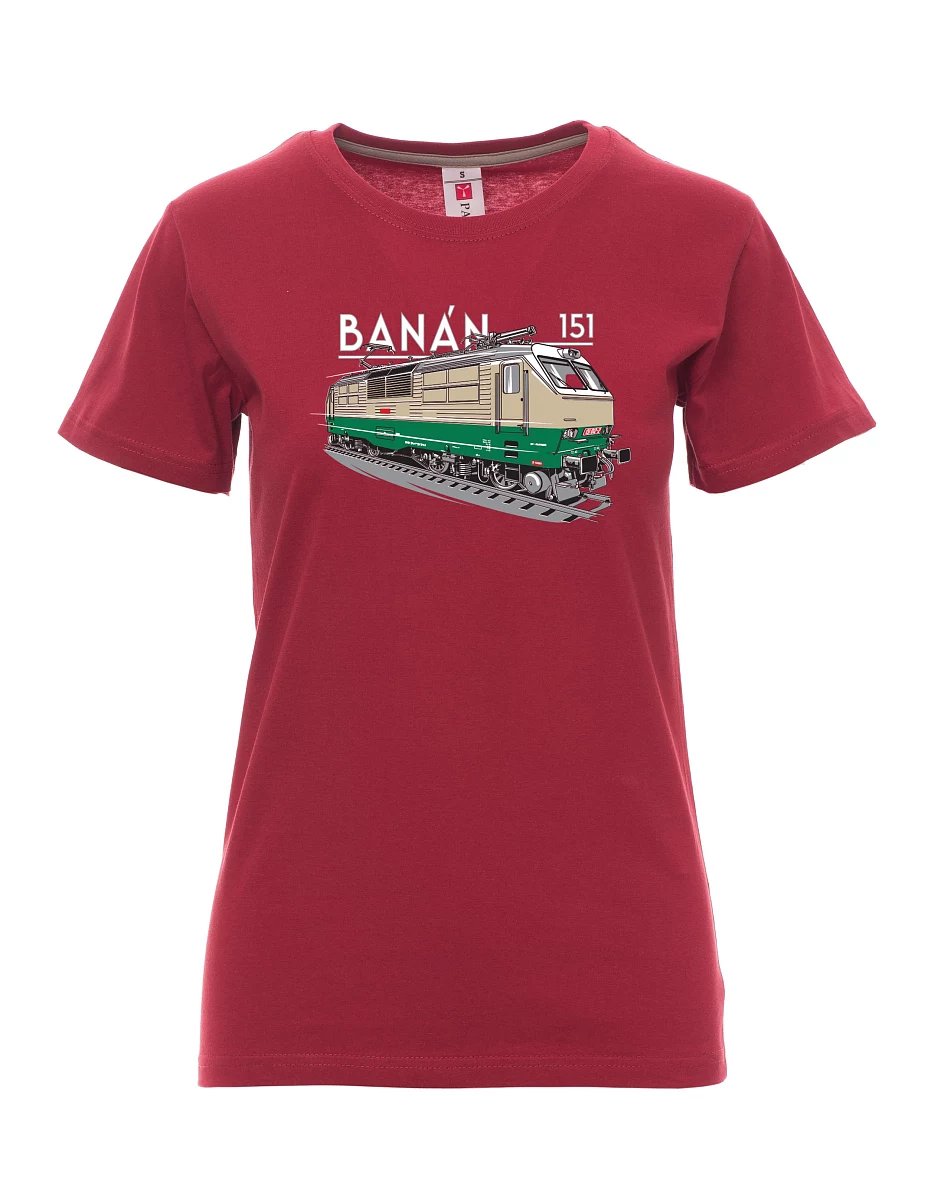 Bordeaux T-Shirt für Damen Elektrolokomotive 151 "Banane"