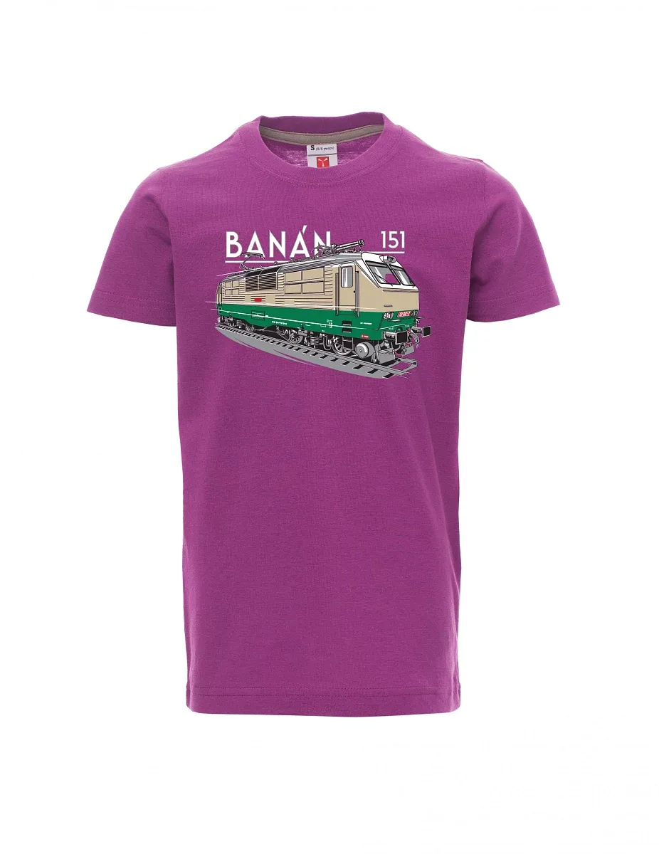 Violett Kinder T-Shirt Elektrolokomotive 151 "Banane"