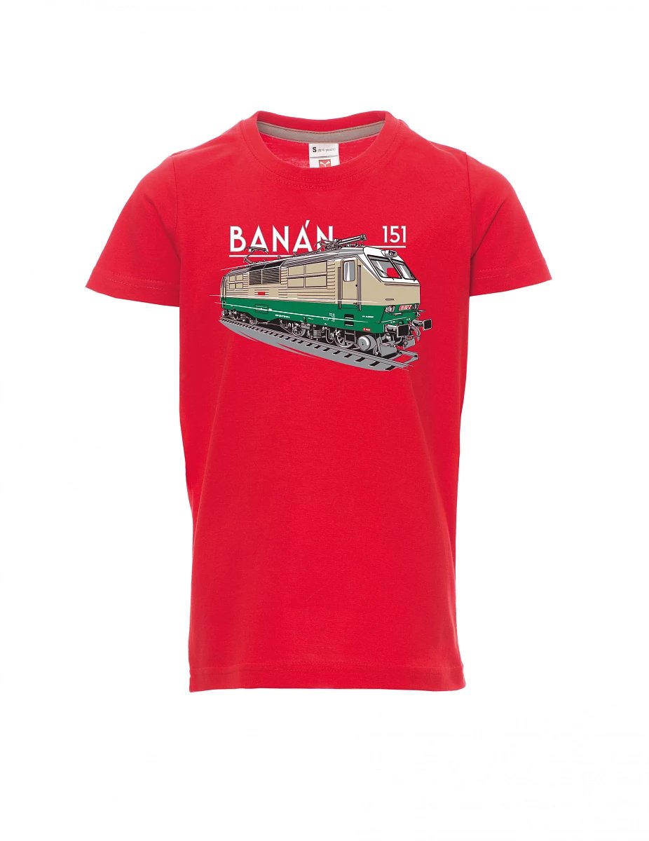 Rotes Kinder T-Shirt Elektrolokomotive 151 "Banane"