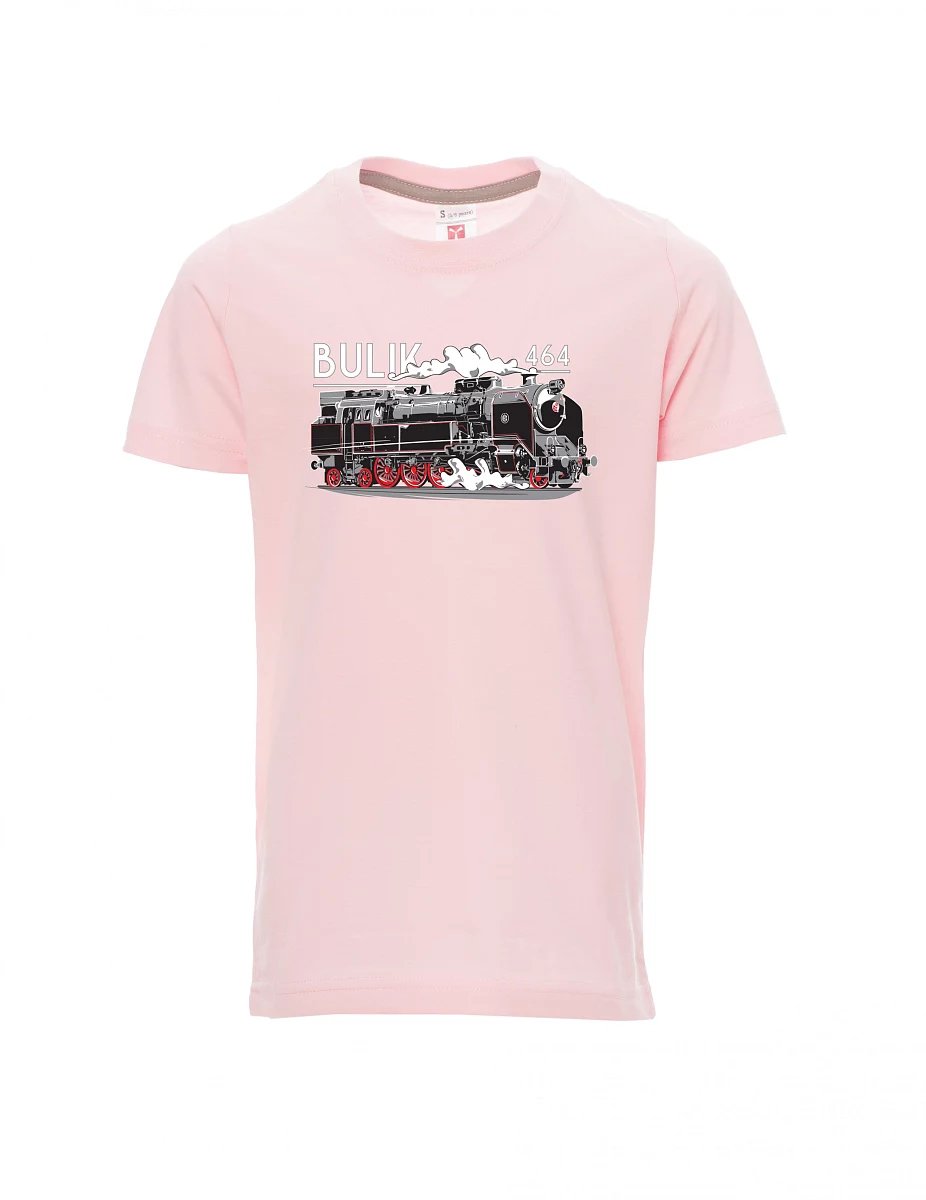 Hell-Pink Kinder T-Shirt Lokomotive 464
