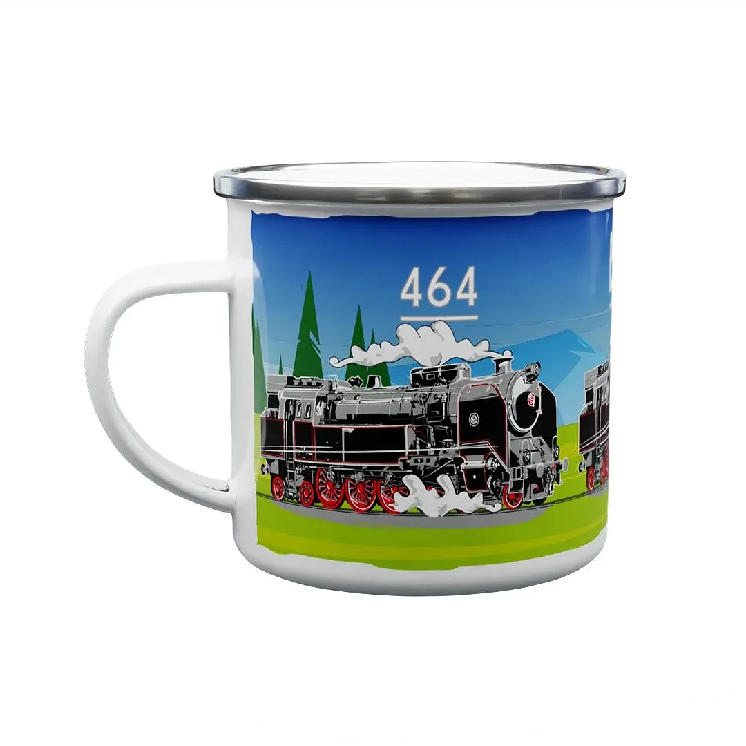 Emaille-Tasse Lokomotive 464  330 ml