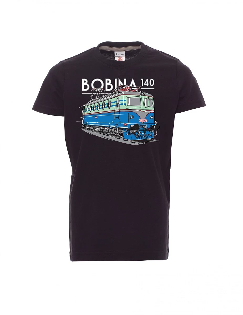 Schwarzes Kinder T-Shirt Lokomotive 140