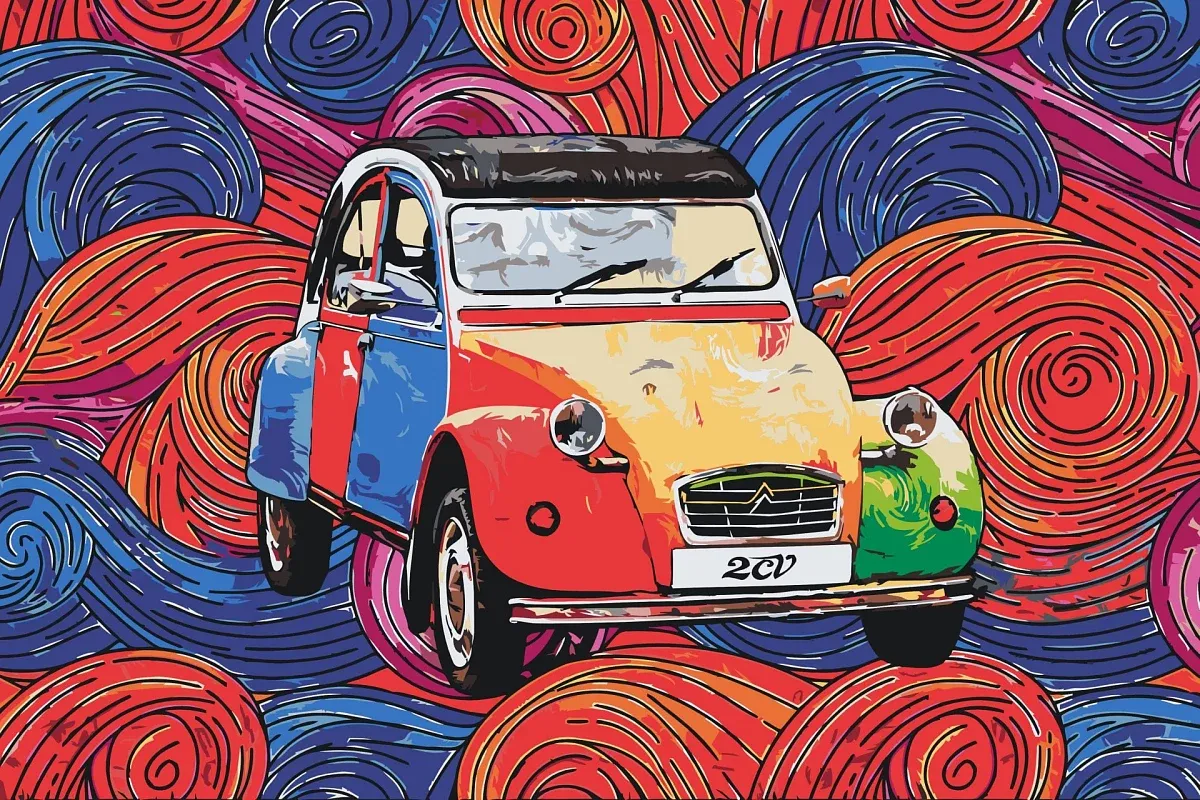 Malen nach Zahlen - Bild von Veteran 2CV