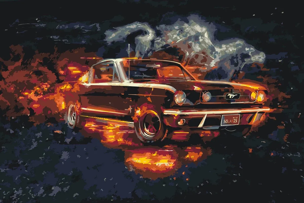 Malen nach Zahlen - Bild von Veteran Mustang