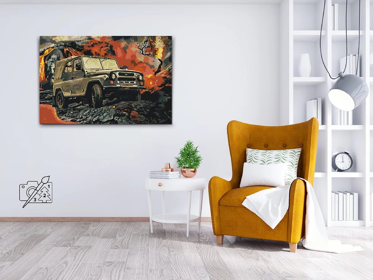 Malen nach Zahlen - Bild von Veteran UAZ 469