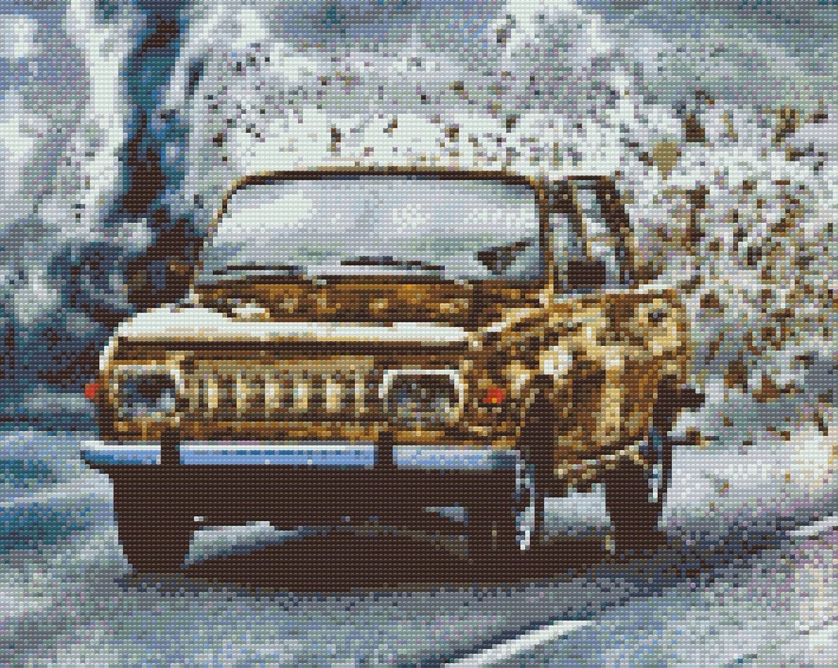 Diamond painting by numbers - picture of veteran Wartburk 353