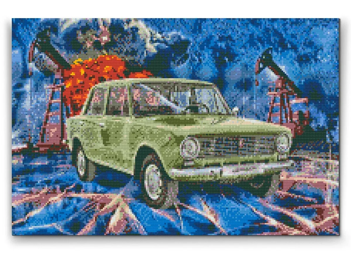 Diamond painting by numbers - picture of veteran Lada-Žiguli