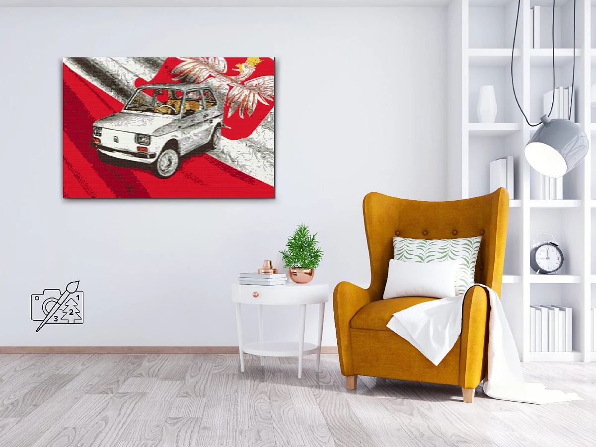 Diamond painting by numbers - picture of veteran Maluch