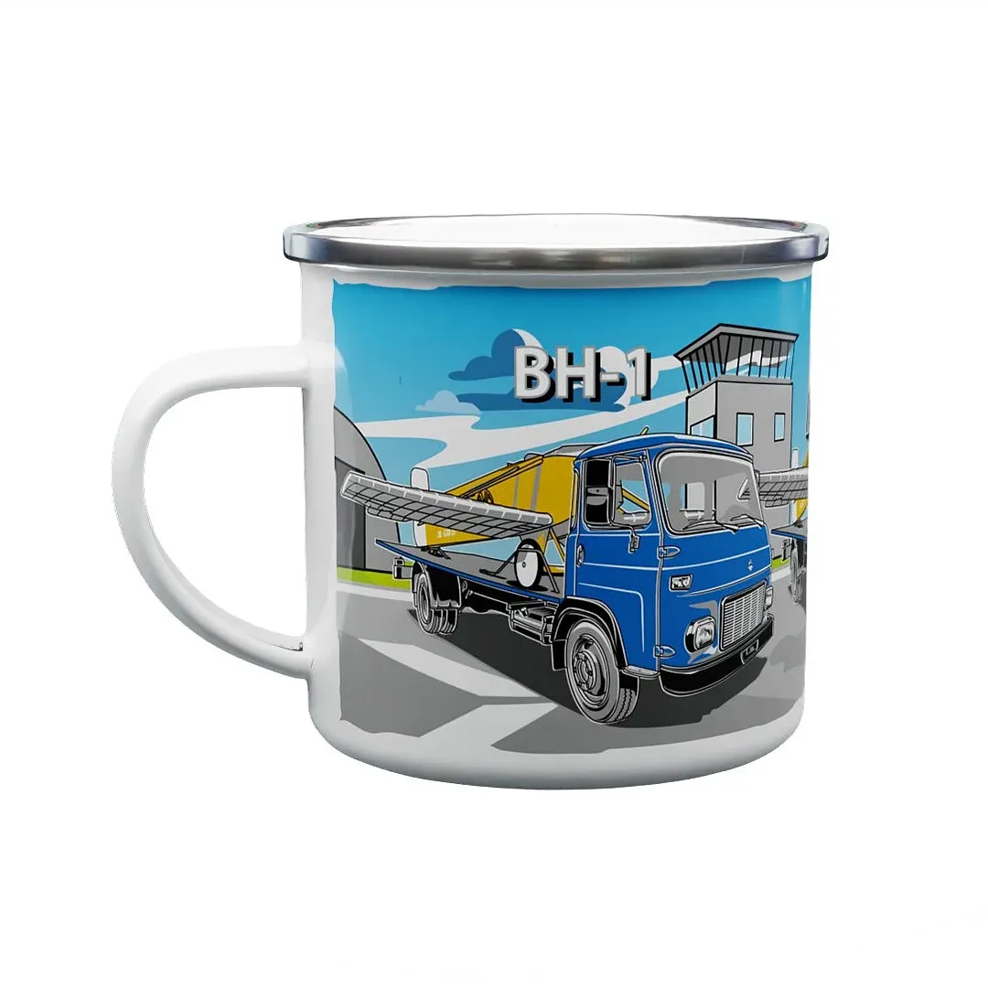 Emaille-Tasse Avia A30 und flugzeug BH - 1 330 ml