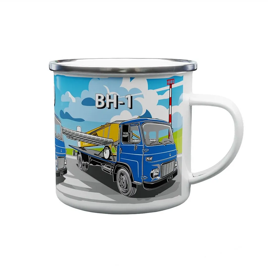 Emaille-Tasse Avia A30 und flugzeug BH - 1 330 ml