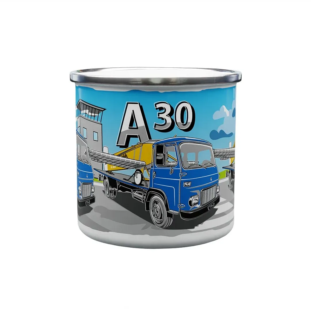 Emaille-Tasse Avia A30 und flugzeug BH - 1 330 ml