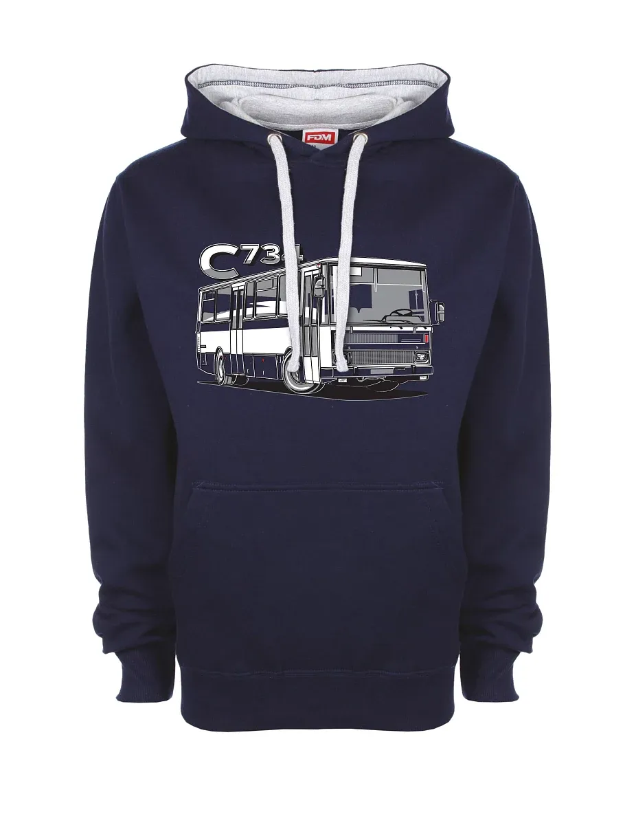 Grau-marines Sweatshirt Bus C734