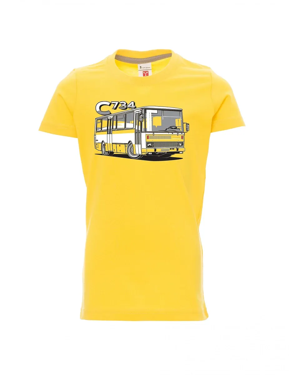 Gelbes Kinder T-Shirt Bus C734