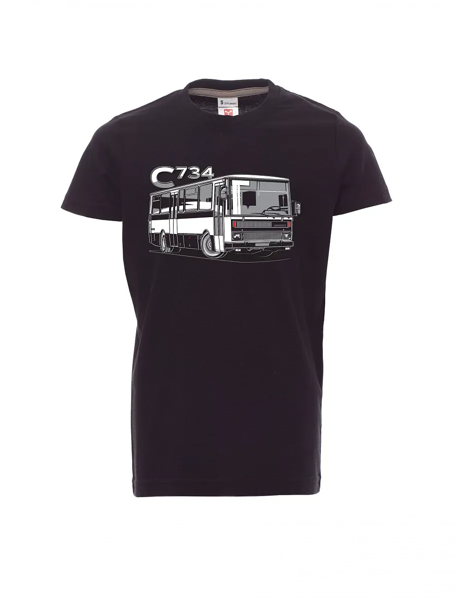 Schwarzes Kinder T-Shirt Bus C734