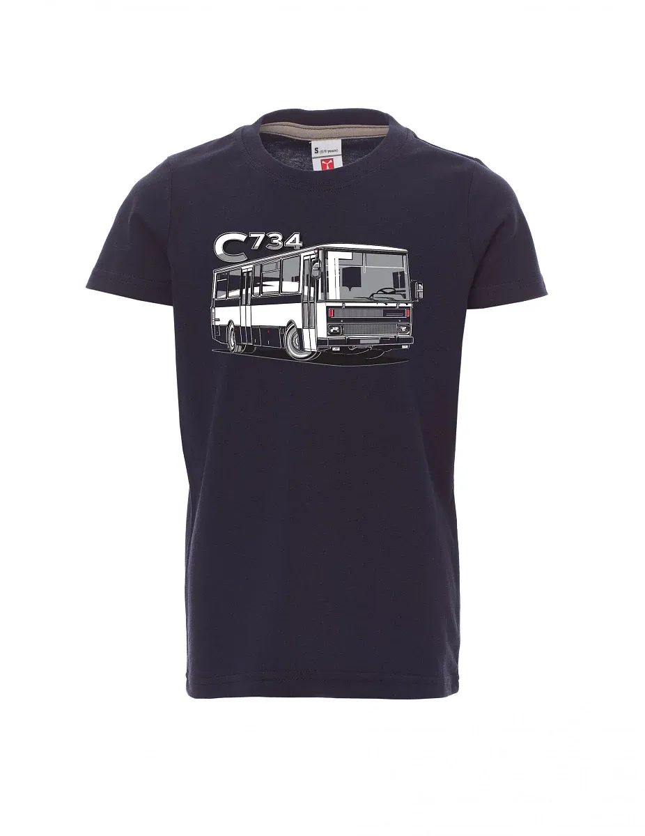 Navy Kinder T-Shirt Bus C734