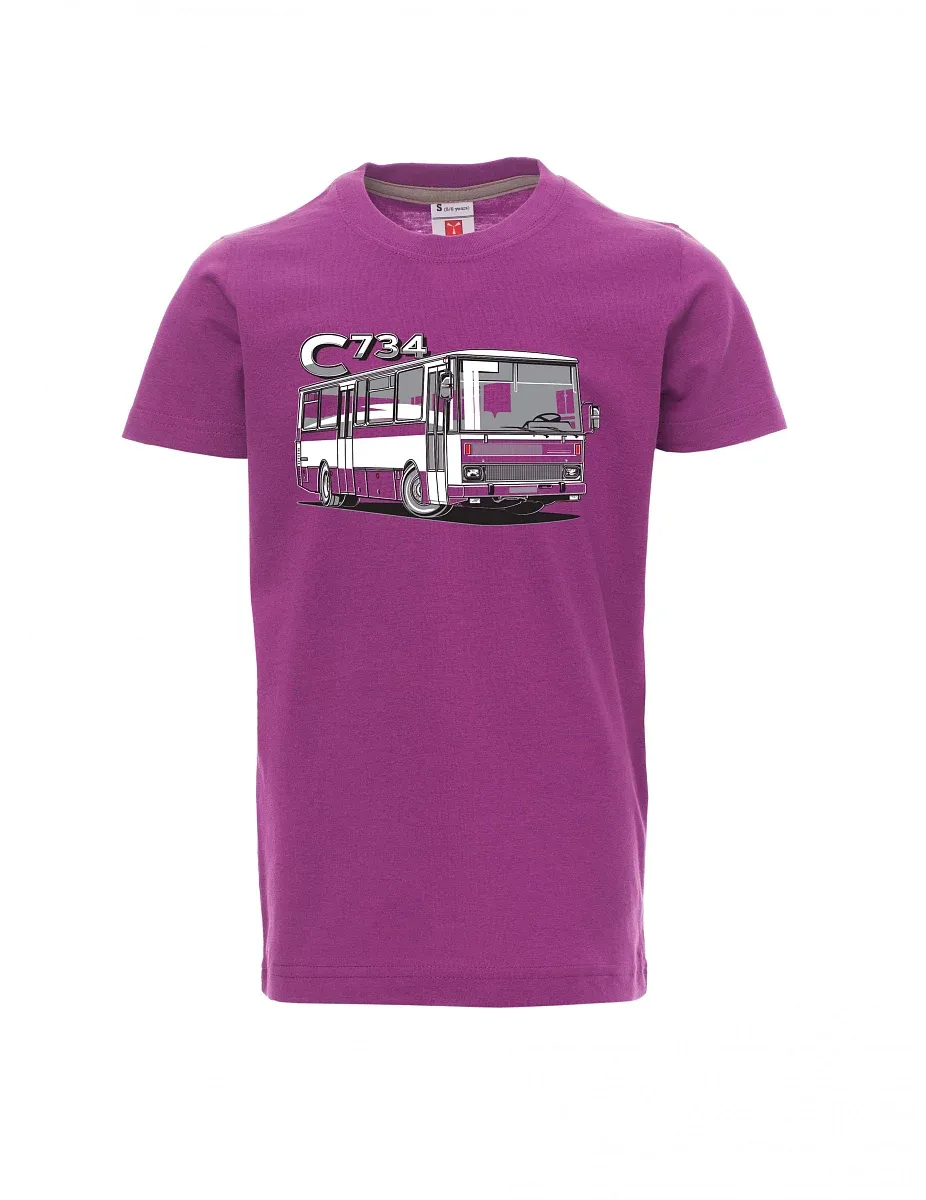Violett Kinder T-Shirt Bus C734