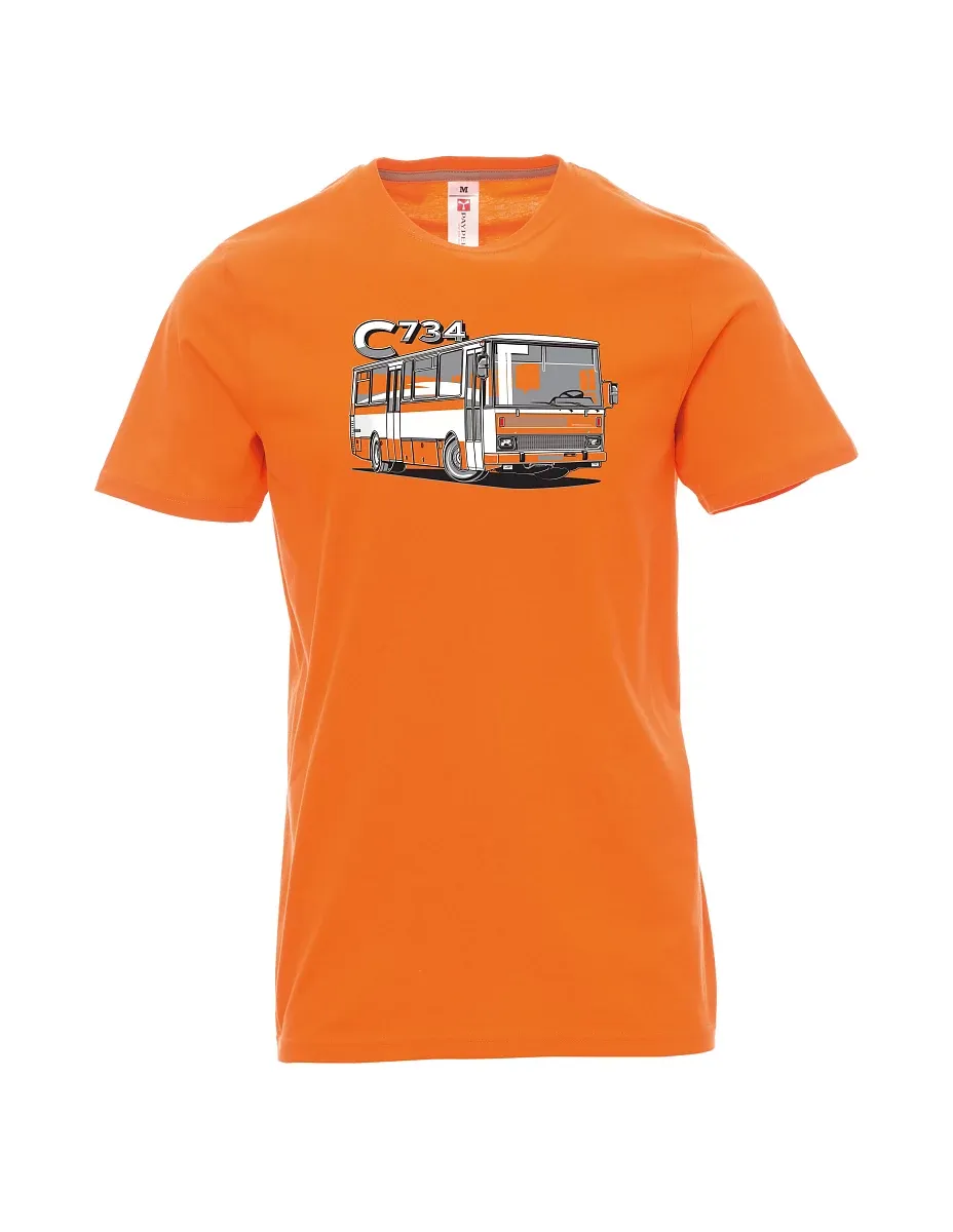 Orange T-Shirt für Männer Bus C734