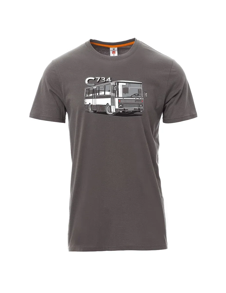 Graues T-Shirt für Männer Bus C734