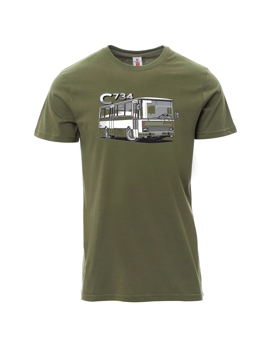 Khaki T-Shirt für Männer Bus C734