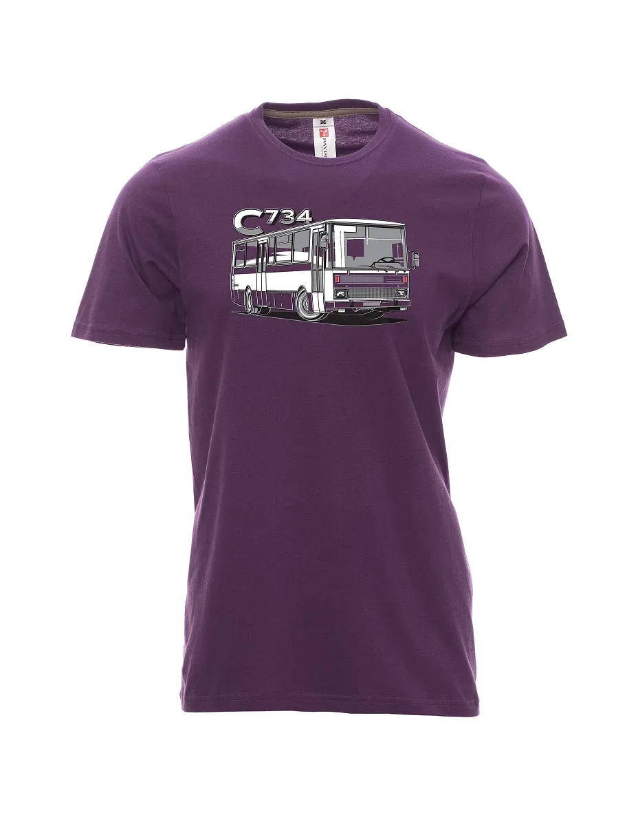 Violett T-Shirt für Männer Bus C734