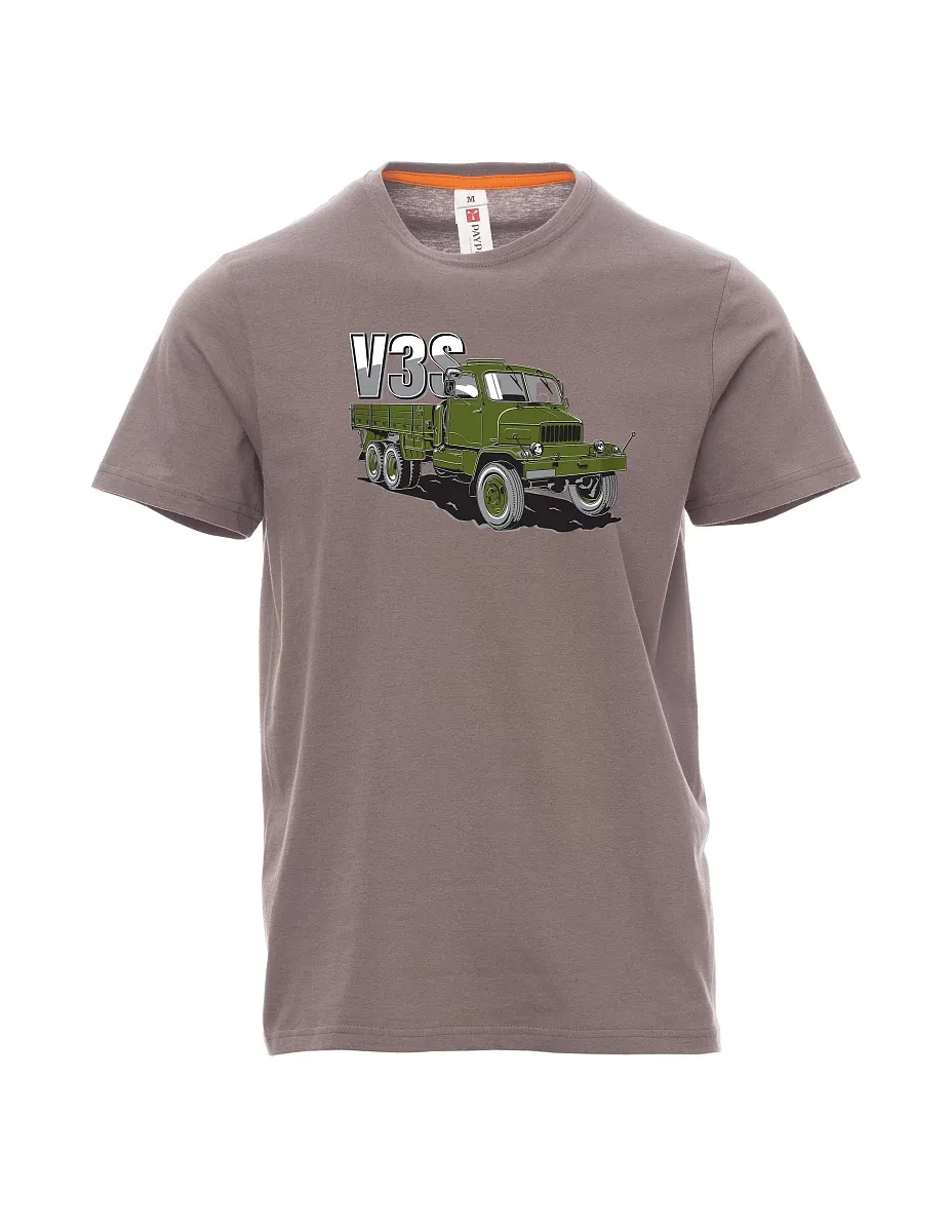 Stahlgrau T-Shirt für Männer LKW V3S Flachbett-LKW
