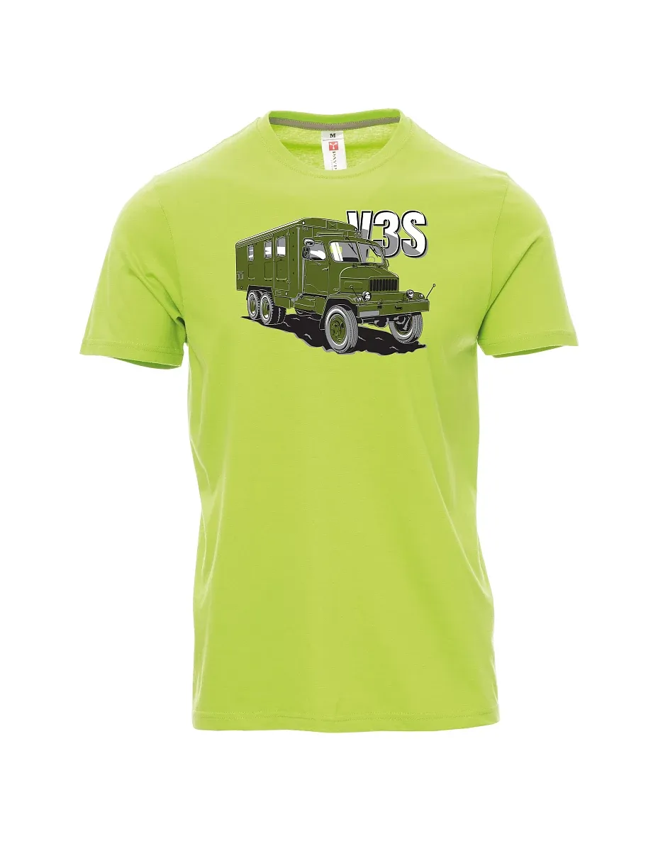 Hellgrünes T-Shirt für Männer LKW V3S Kabinett