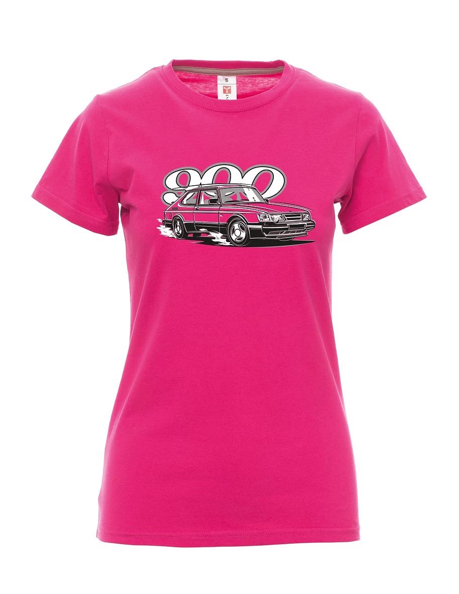 Rosa T-Shirt für Damen Saab 900