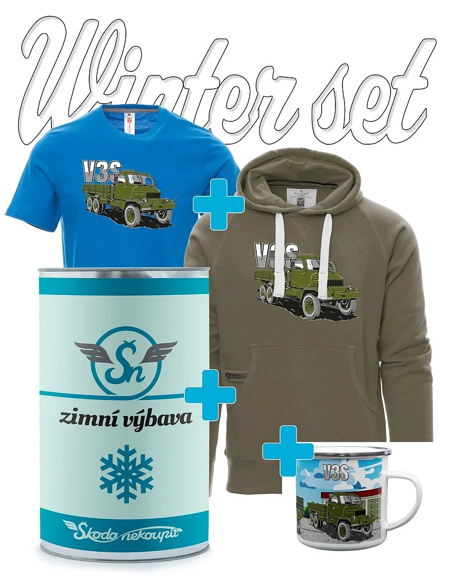 Geschenk Winter-Set LKW V3S Flachbett-LKW