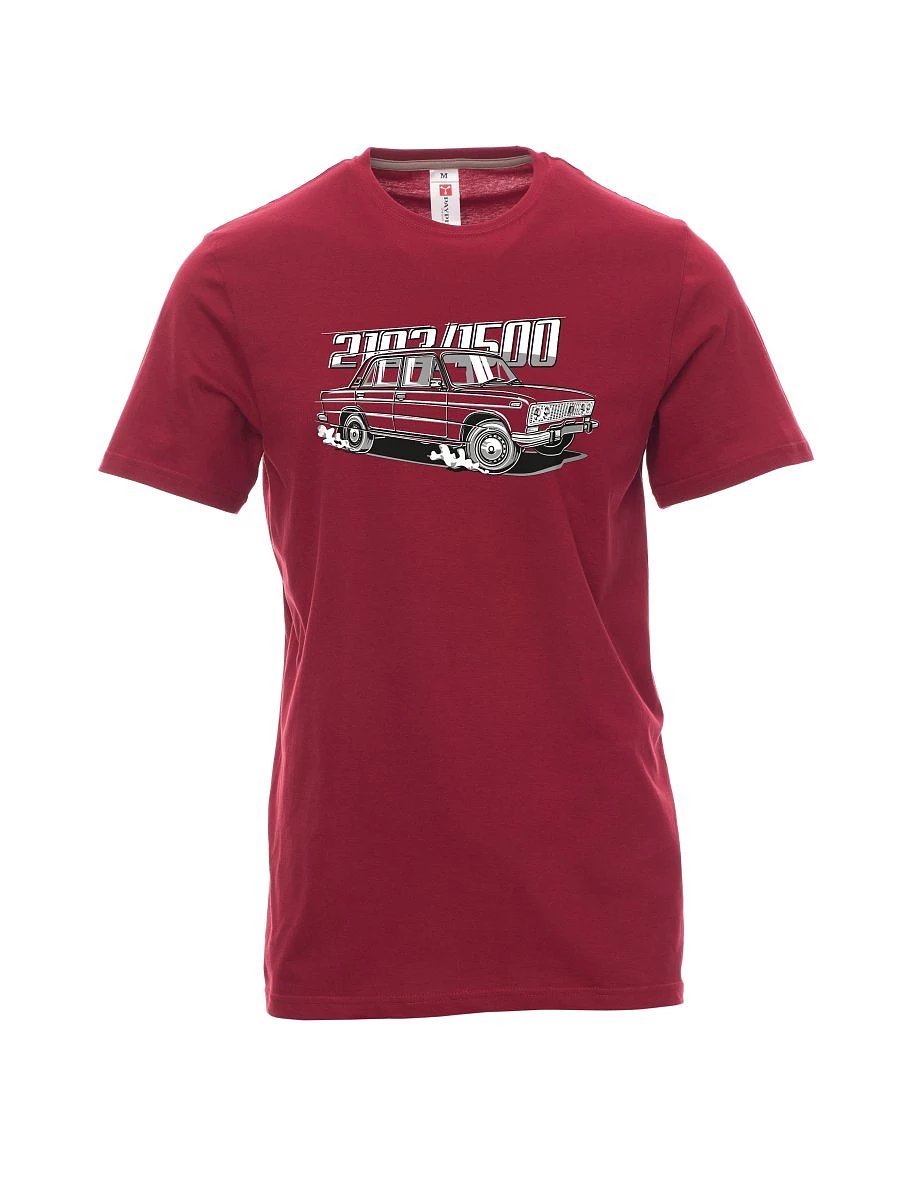 Dunkelrotes T-Shirt für MännerLada 2103 / VAZ 1500