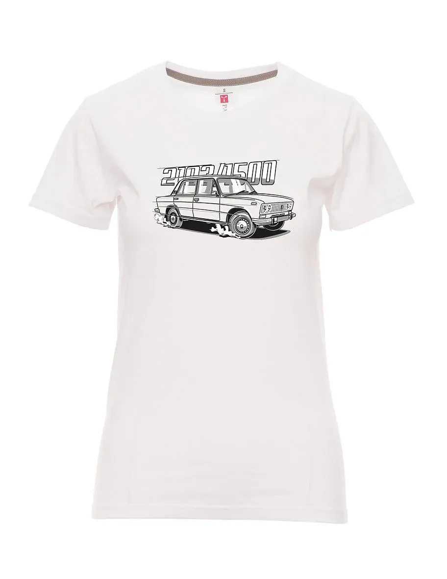Weißes T-Shirt für Damen Lada 2103 / VAZ 1500