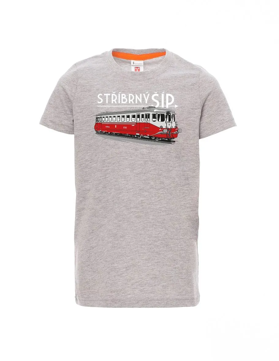 Grau melange Kinder T-Shirt Silberpfeil M 260 001