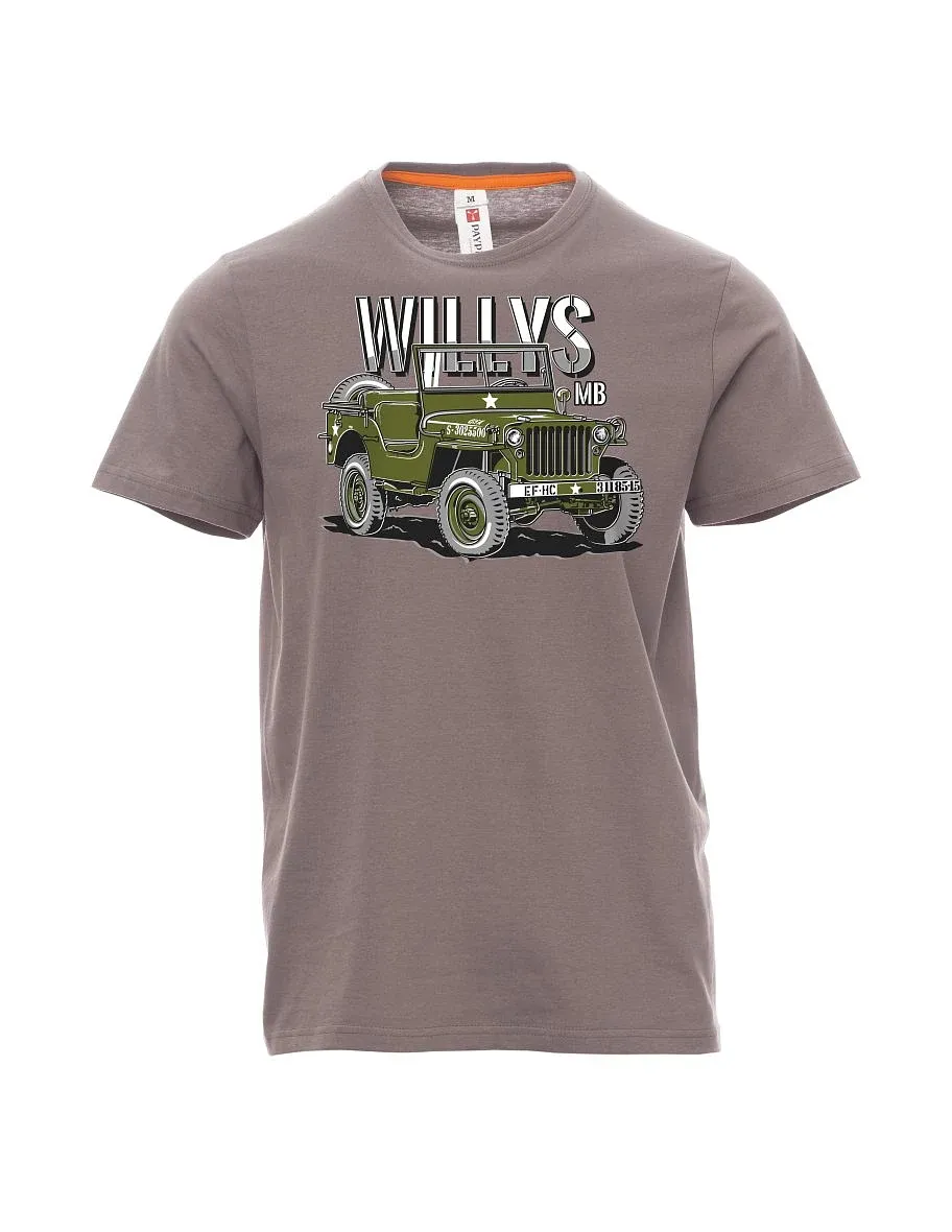 Stahlgrau T-Shirt für Männer Willys MB