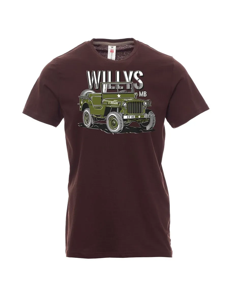 Dunkelbraun T-Shirt für Männer Willys MB