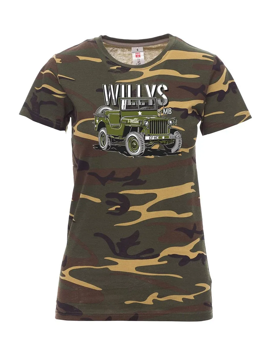 Tarnung T-Shirt für Damen Willys MB