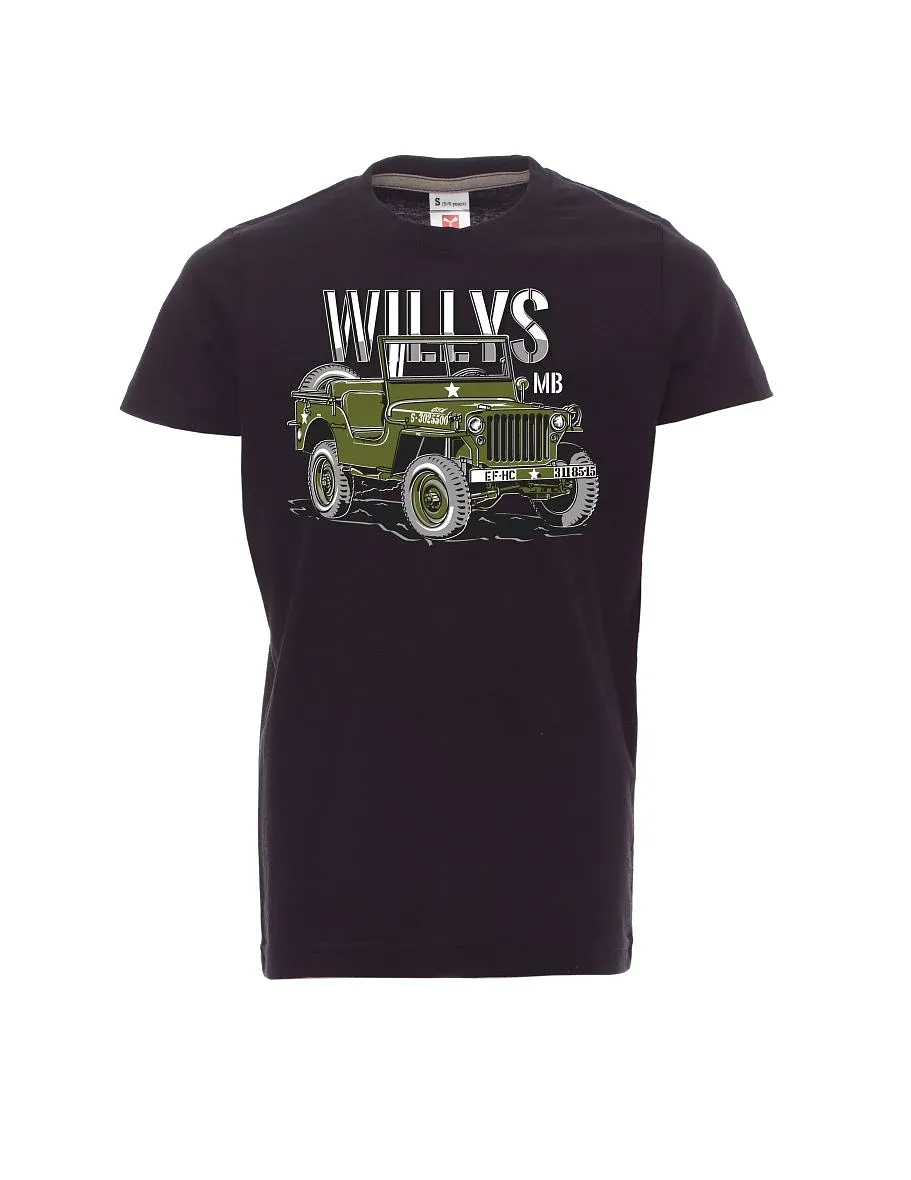 Schwarzes Kinder T-Shirt Willys MB