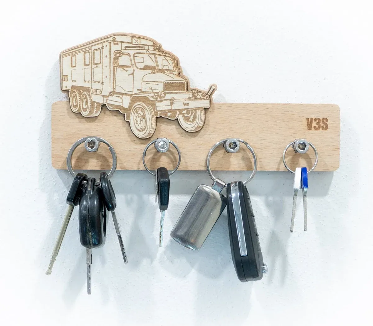 Schlüsselbrett aus Holz LKW V3S