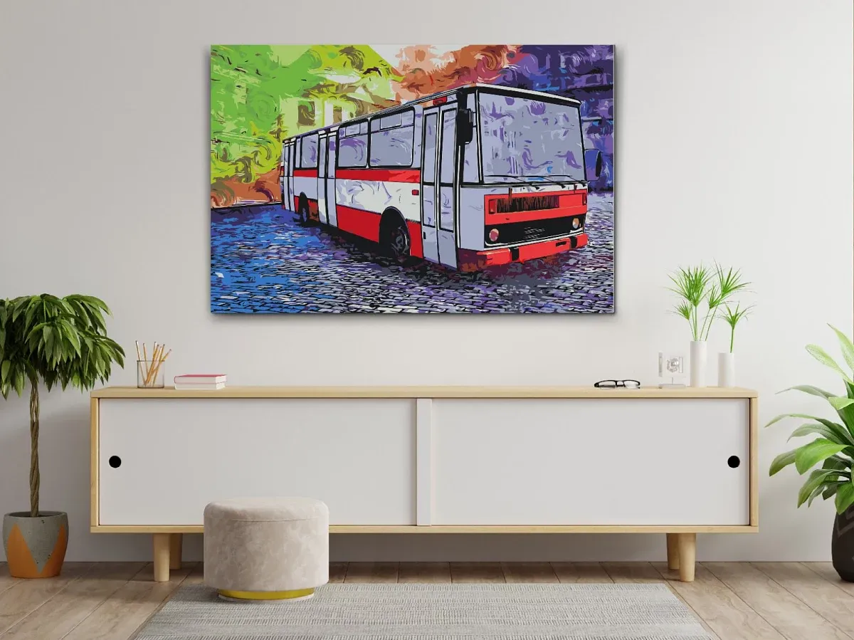 Malen nach Zahlen - Bild von Veteran Bus